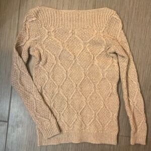 LOFT Taupe cable knit sweater